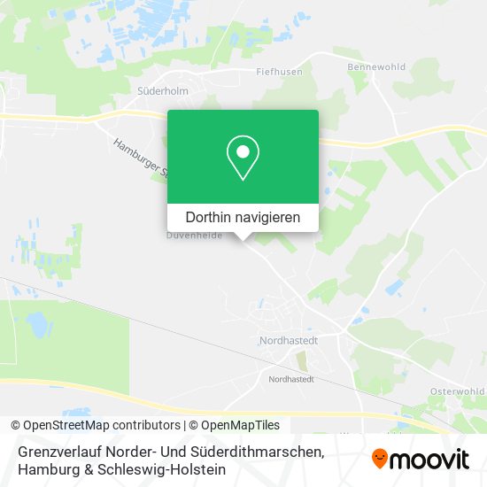 Grenzverlauf Norder- Und Süderdithmarschen Karte
