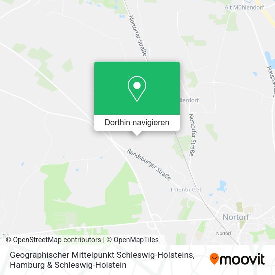 Geographischer Mittelpunkt Schleswig-Holsteins Karte