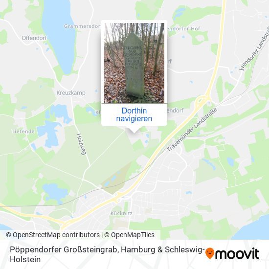 Pöppendorfer Großsteingrab Karte