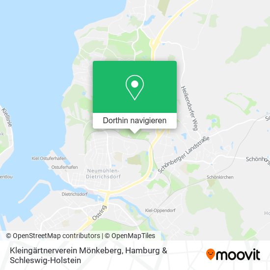 Kleingärtnerverein Mönkeberg Karte