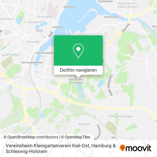 Vereinsheim Kleingartenverein Kiel-Ost Karte