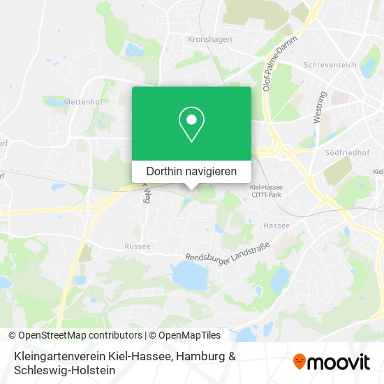 Kleingartenverein Kiel-Hassee Karte
