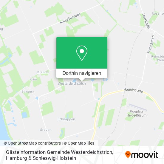 Gästeinformation Gemeinde Westerdeichstrich Karte