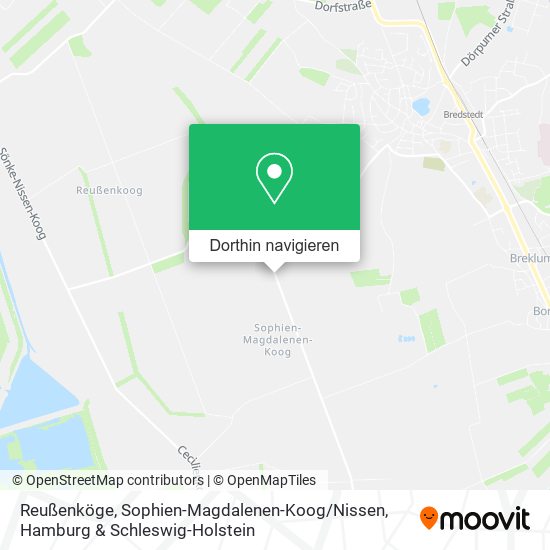 Reußenköge, Sophien-Magdalenen-Koog / Nissen Karte