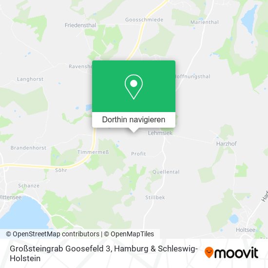 Großsteingrab Goosefeld 3 Karte