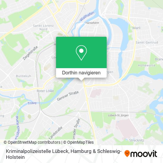 Kriminalpolizeistelle Lübeck Karte