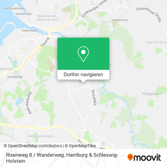 Rixenweg 8 / Wanderweg Karte