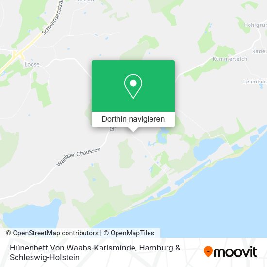 Hünenbett Von Waabs-Karlsminde Karte