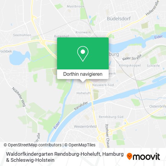 Waldorfkindergarten Rendsburg-Hoheluft Karte