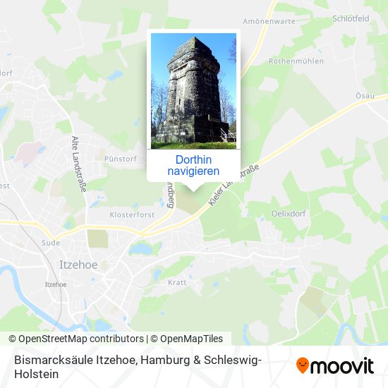 Bismarcksäule Itzehoe Karte