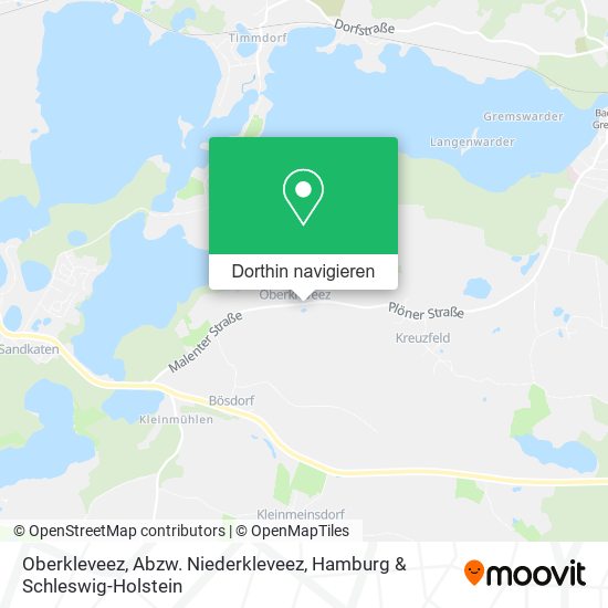 Oberkleveez, Abzw. Niederkleveez Karte