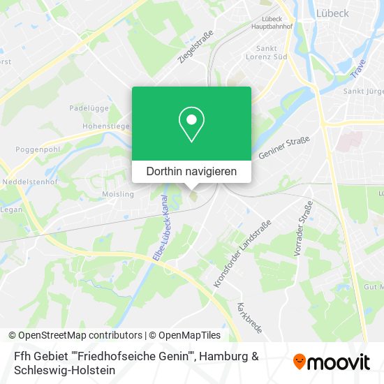 Ffh Gebiet ""Friedhofseiche Genin"" Karte