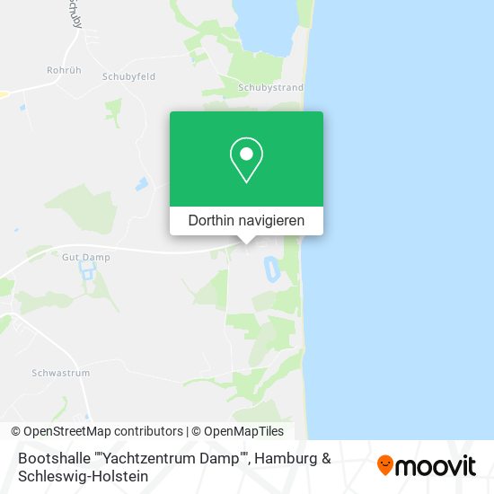 Bootshalle ""Yachtzentrum Damp"" Karte