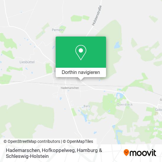 Hademarschen, Hofkoppelweg Karte