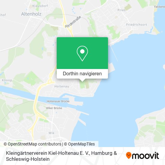 Kleingärtnerverein Kiel-Holtenau E. V. Karte