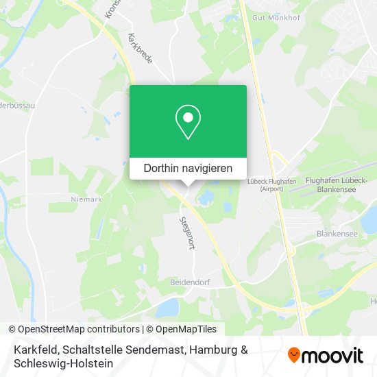 Karkfeld, Schaltstelle Sendemast Karte