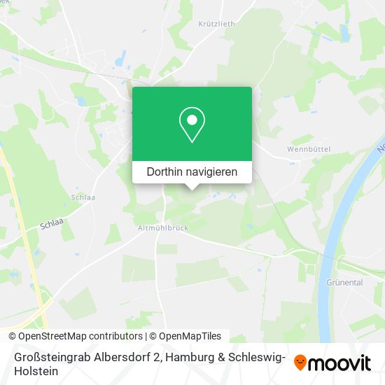 Großsteingrab Albersdorf 2 Karte