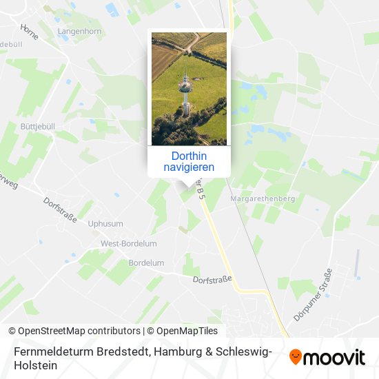 Fernmeldeturm Bredstedt Karte