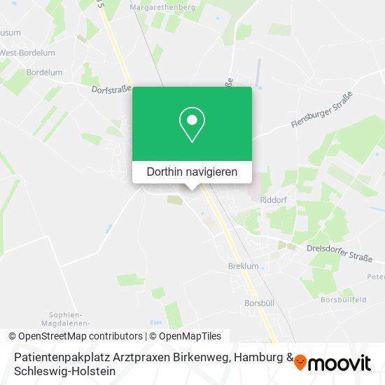 Patientenpakplatz Arztpraxen Birkenweg Karte