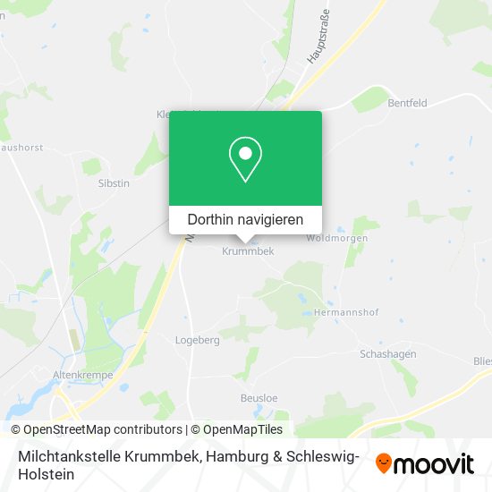 Milchtankstelle Krummbek Karte