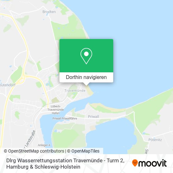 Dlrg Wasserrettungsstation Travemünde - Turm 2 Karte