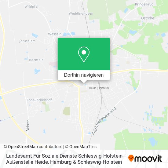 Landesamt Für Soziale Dienste Schleswig-Holstein-Außenstelle Heide Karte