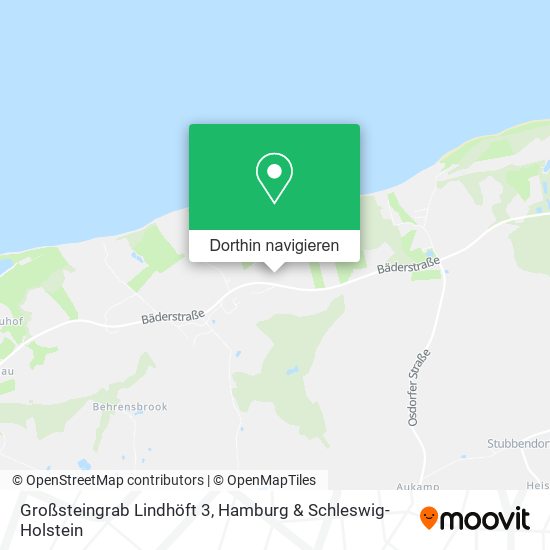 Großsteingrab Lindhöft 3 Karte