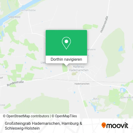 Großsteingrab Hademarschen Karte