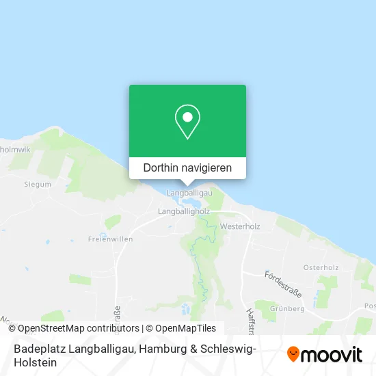 Badeplatz Langballigau Karte