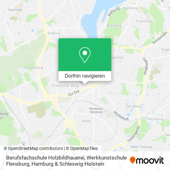 Berufsfachschule Holzbildhauerei, Werkkunstschule Flensburg Karte