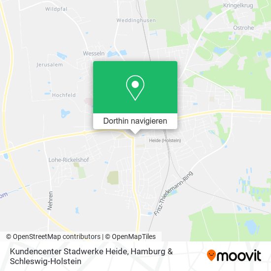 Kundencenter Stadwerke Heide Karte