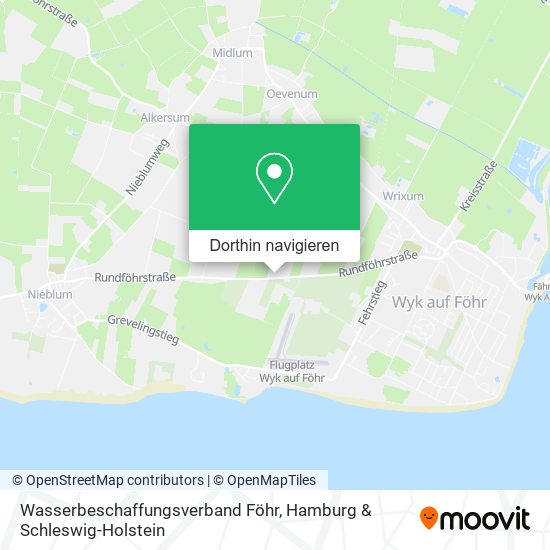 Wasserbeschaffungsverband Föhr Karte