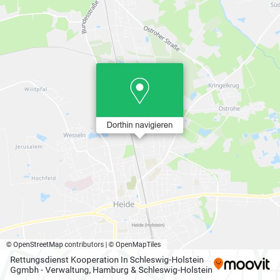 Rettungsdienst Kooperation In Schleswig-Holstein Ggmbh - Verwaltung Karte