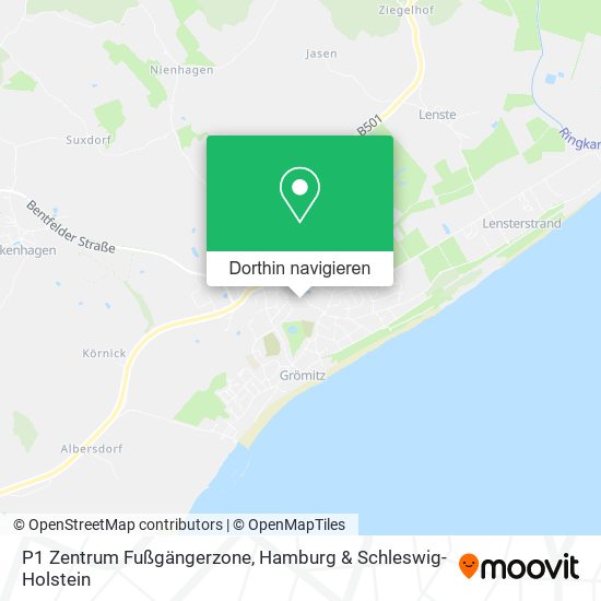 P1 Zentrum Fußgängerzone Karte