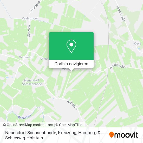 Neuendorf-Sachsenbande, Kreuzung Karte