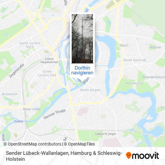 Sender Lübeck-Wallanlagen Karte