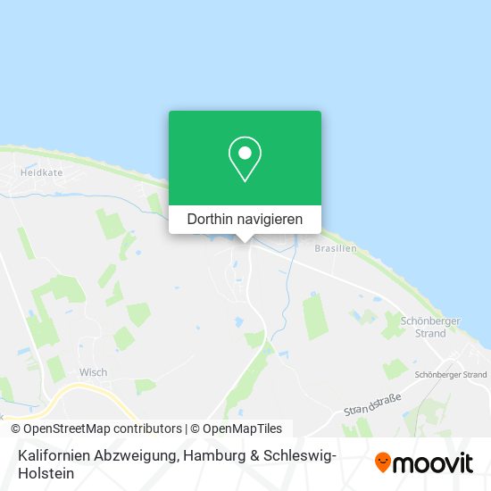 Kalifornien Abzweigung Karte