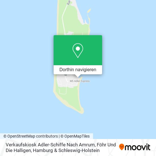 Verkaufskiosk Adler-Schiffe Nach Amrum, Föhr Und Die Halligen Karte