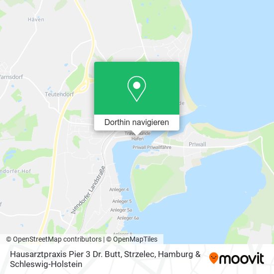 Hausarztpraxis Pier 3 Dr. Butt, Strzelec Karte