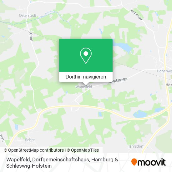 Wapelfeld, Dorfgemeinschaftshaus Karte