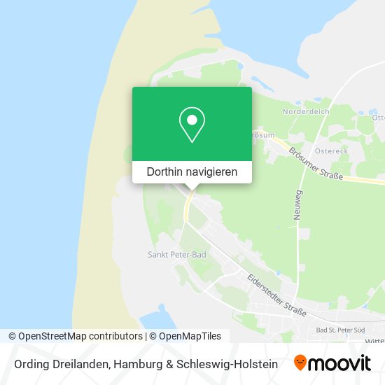 Ording Dreilanden Karte