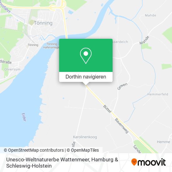 Unesco-Weltnaturerbe Wattenmeer Karte