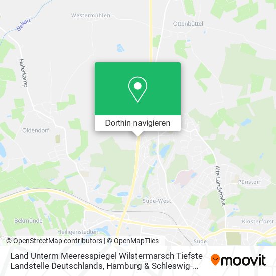 Land Unterm Meeresspiegel Wilstermarsch Tiefste Landstelle Deutschlands Karte