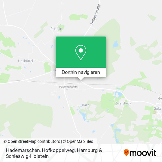 Hademarschen, Hofkoppelweg Karte