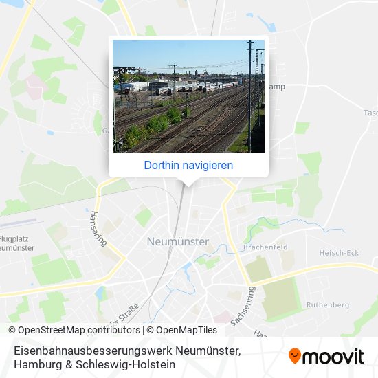 Eisenbahnausbesserungswerk Neumünster Karte