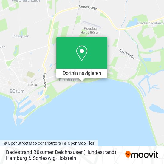 Badestrand Büsumer Deichhausen(Hundestrand) Karte