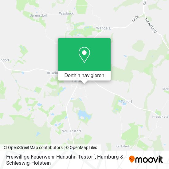 Freiwillige Feuerwehr Hansühn-Testorf Karte