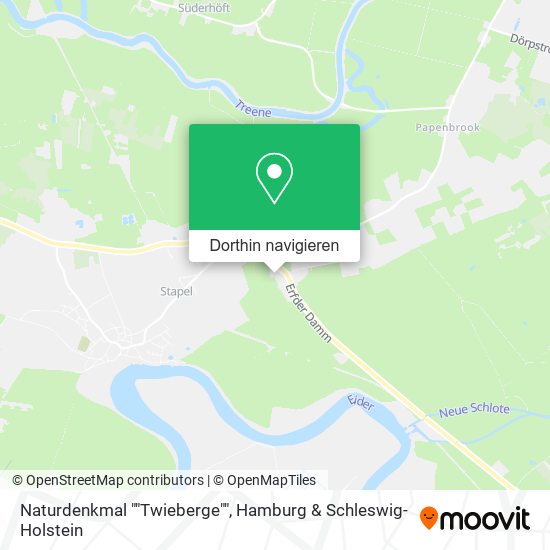 Naturdenkmal ""Twieberge"" Karte