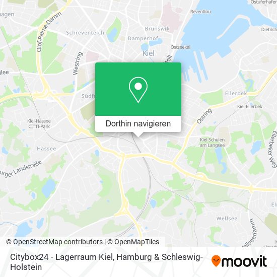 Citybox24 - Lagerraum Kiel Karte