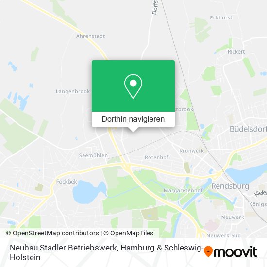 Neubau Stadler Betriebswerk Karte